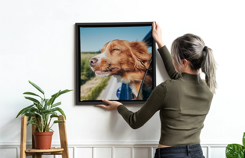 Personalised photo canvas prints from Printerpix|Collage canvas print of two excited friends|Canvas print sizes|Mother lovingly kissing her young son on a canvas print|Gallery wall with canvas prints|Canvas print of a couple enjoying their holiday|||||